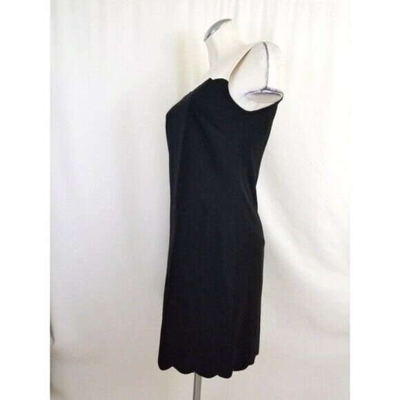 NWT  LOFT Size 4 Cream Black Dress Scalloped Hem - Picture 4 of 7
